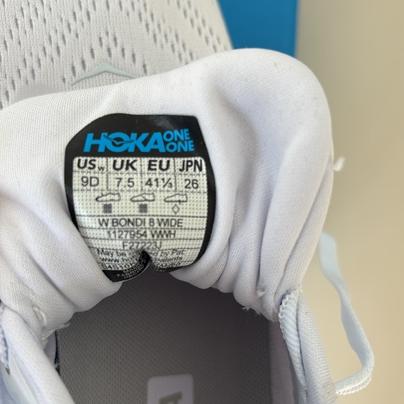 HOKA BONDI 8 WIDE Women Running Shoes in Turquoise Purple, Comes in Box as shown - Picture 11 of 11